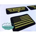 Parches serigrafiados termoadhesivos - Militares USA dorados