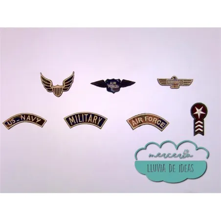 Parches bordados termoadhesivos - Colección Armada USA