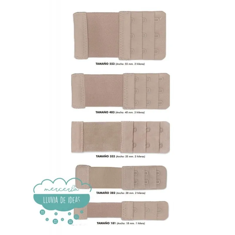 Alargador para sujetador adaptable beige claro