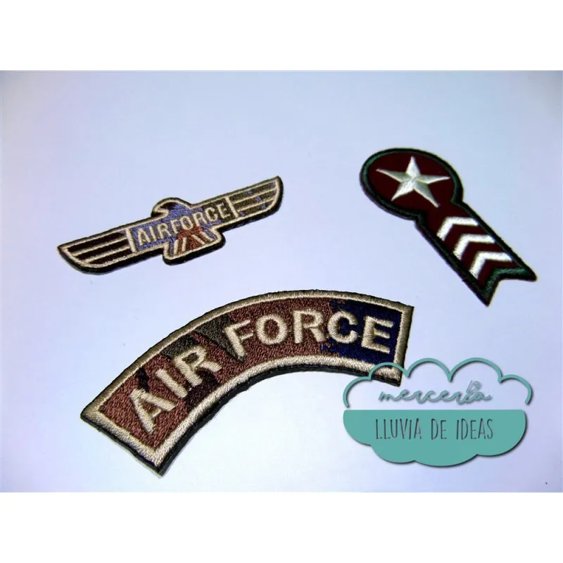 Parches bordados termoadhesivos - Colección Armada USA