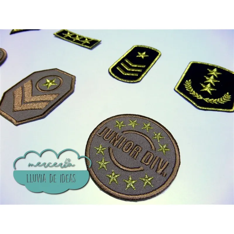 Parches bordados termoadhesivos - Colección ejército militar