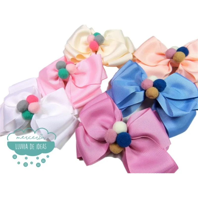 Pinza lazo - Serie Candy colores pastel Mercería Lluvia de Ideas