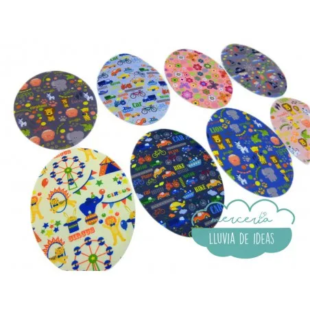 Coderas / Rodilleras termoadhesivas estampadas - Serie Le petit enfant