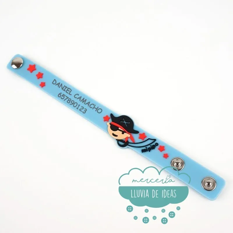 Pulsera identificativa personalizada - Hada y Pirata
