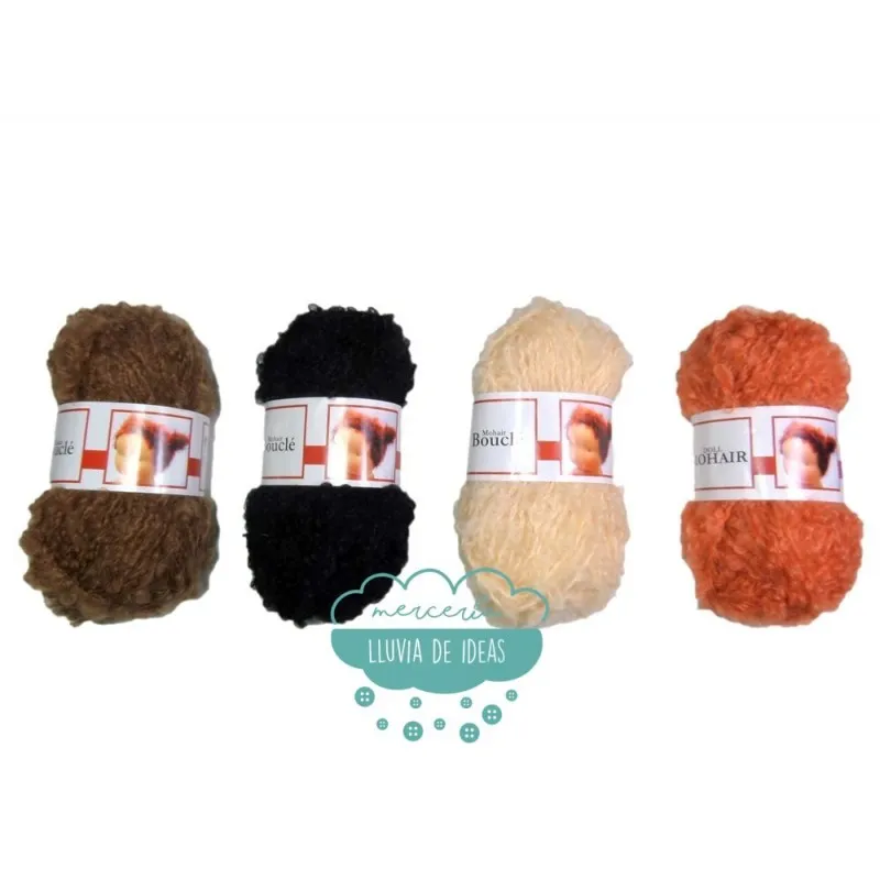 Cabello rizado para muñecas - Mohair Boucle