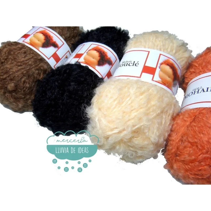 Cabello rizado para muñecas - Mohair Boucle