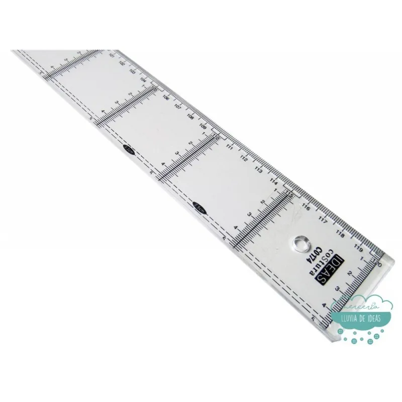 Regla recta 120 cm. milimetrada