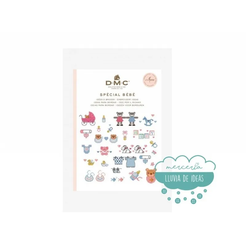 Mini libro punto de cruz "Bebé" - DMC