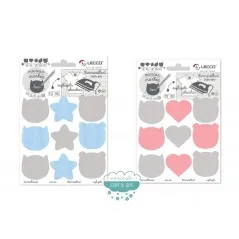 Etiquetas termoadhesivas - Serie Ositos y Estrellas
