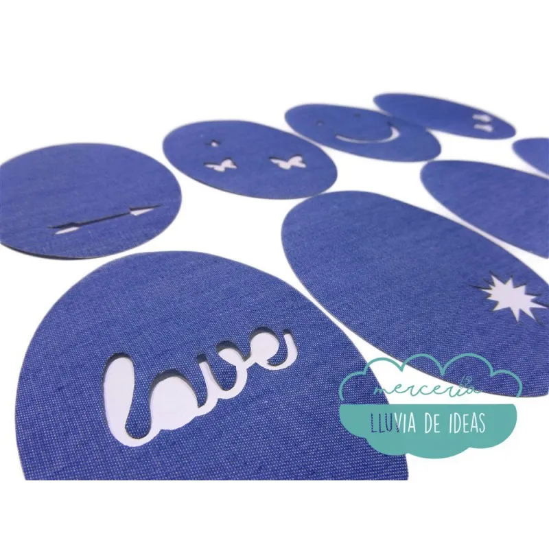 Coderas / Rodilleras termoadhesivas lisas - Serie Vaquero con iconos