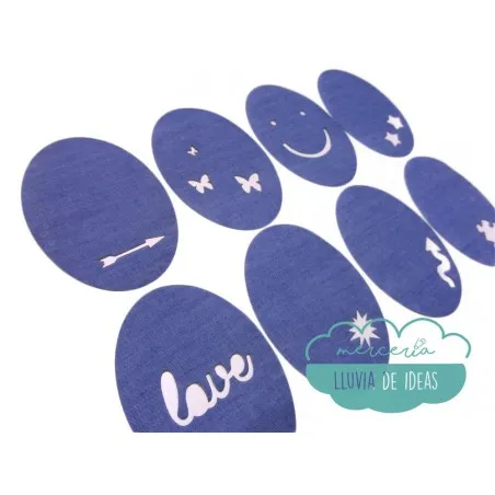 Coderas / Rodilleras termoadhesivas lisas - Serie Vaquero con iconos