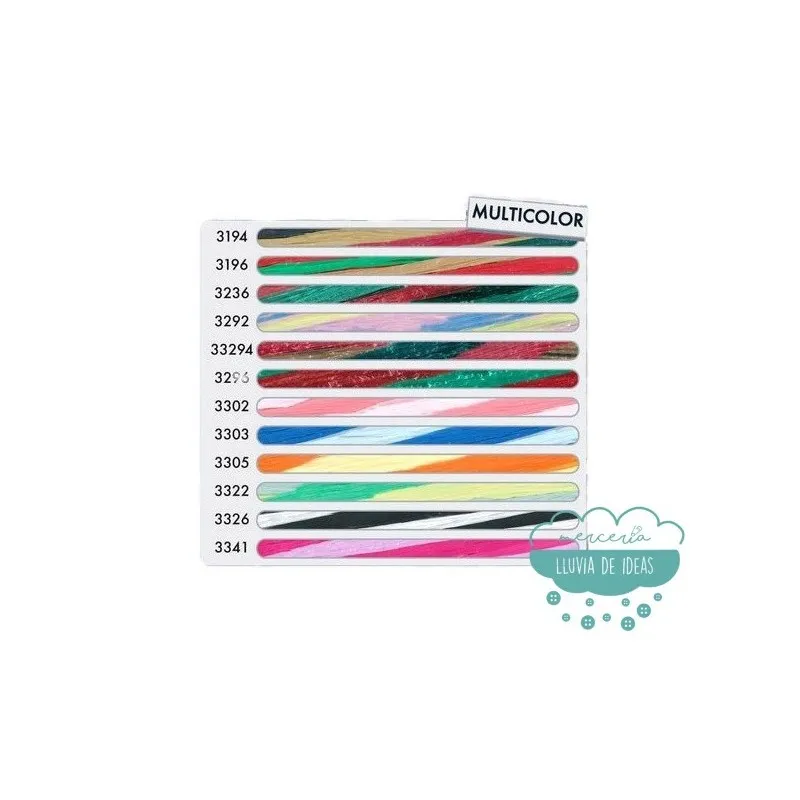 Rafia brillo bicolor - Rojo y verde Cose