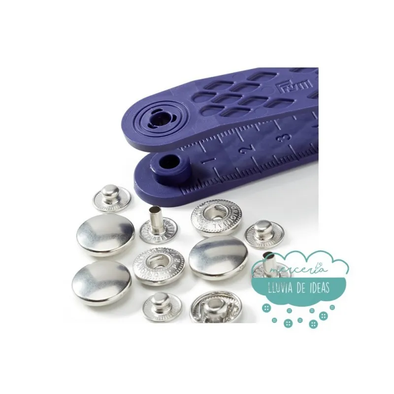 Botones de presión o snaps 'Anorak' 15 mm. plata - Prym