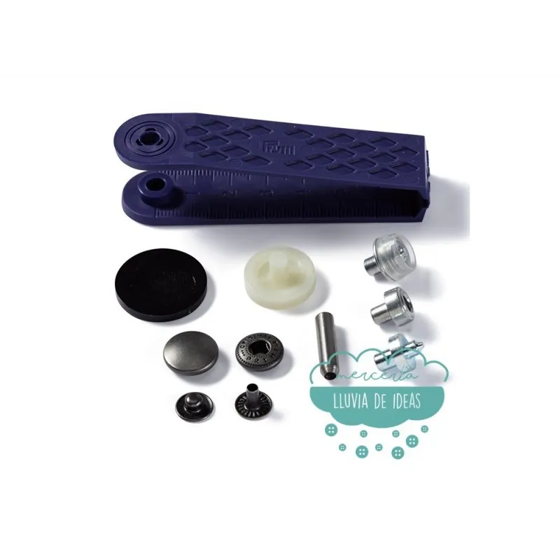 Botones de presión o snaps 'Anorak' 15 mm. plata oscuro - Prym