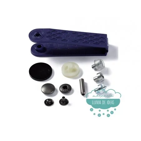 Botones de presión o snaps 'Anorak' 15 mm. negro - Prym