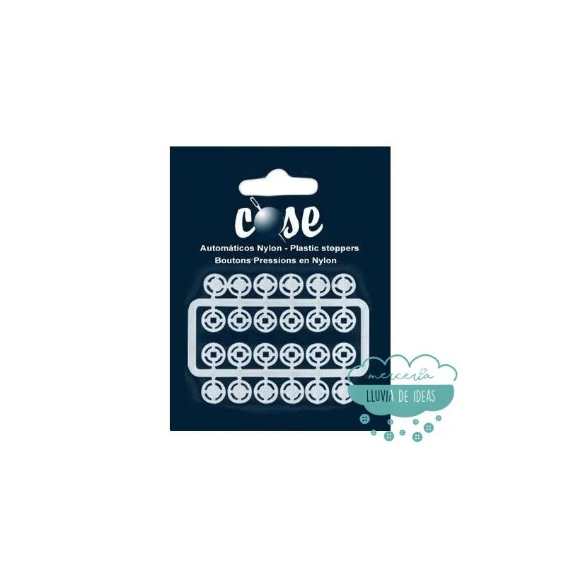 Broches automáticos de nylon - Ø 8 mm.