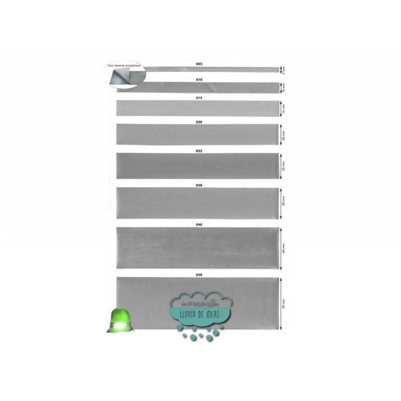 Cinta reflectante termoadhesiva 50 mm.