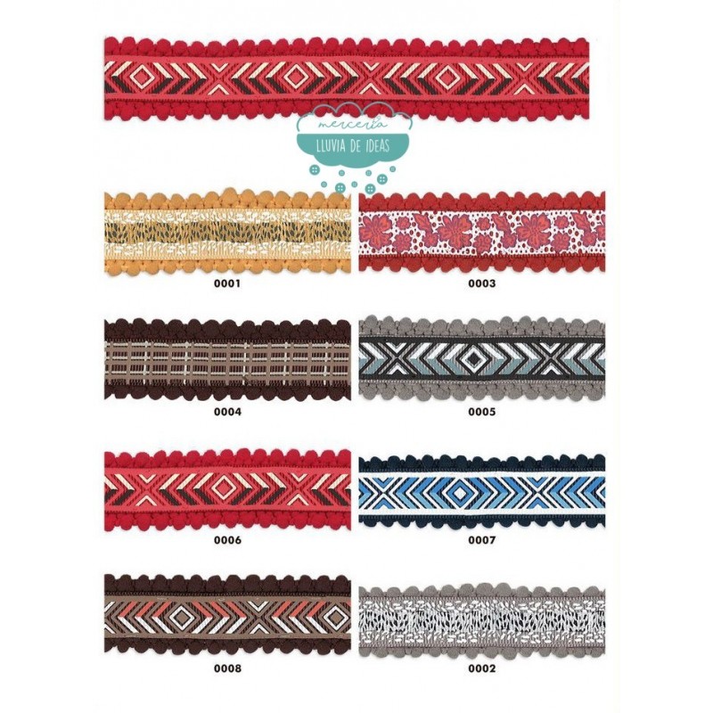 Cinta grosgrain estampada con madroños - Serie Acapulco Cinta grosgrain estampada con madroños - Serie Acapulco