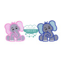 Parche bordado termoadhesivo - Elefantes