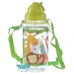 Botella infantil con correa y pajita - Zooniverse