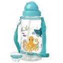 Botella infantil con correa y pajita Mundo marino