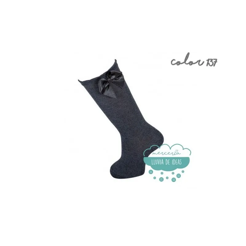 Calcetín liso con lazo talla 0 (18-19) - Ferry´s