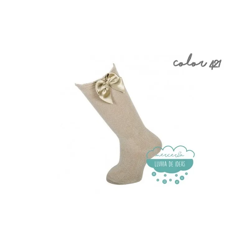 Calcetín Liso Con Lazo Talla 4 (25-27) - Ferry´S