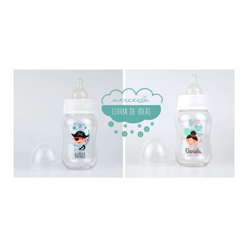 Biberón personalizado - Hada y Pirata - Personalizado en la rosca no como indica en la foto Mi Pipo