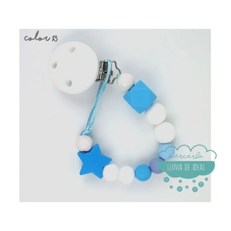 Cadena de silicona para chupete - Varios modelos Mercería Lluvia de Ideas