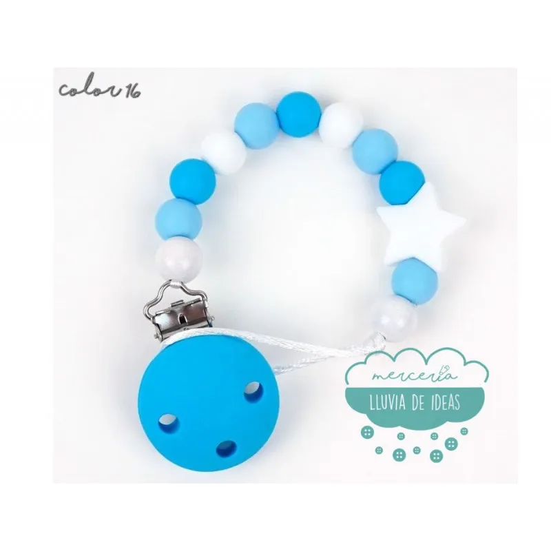 Cadena de silicona para chupete - Varios modelos Mercería Lluvia de Ideas