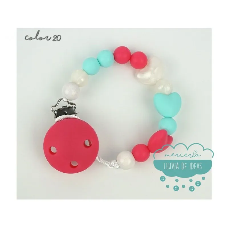 Cadena de silicona para chupete - Varios modelos Mercería Lluvia de Ideas