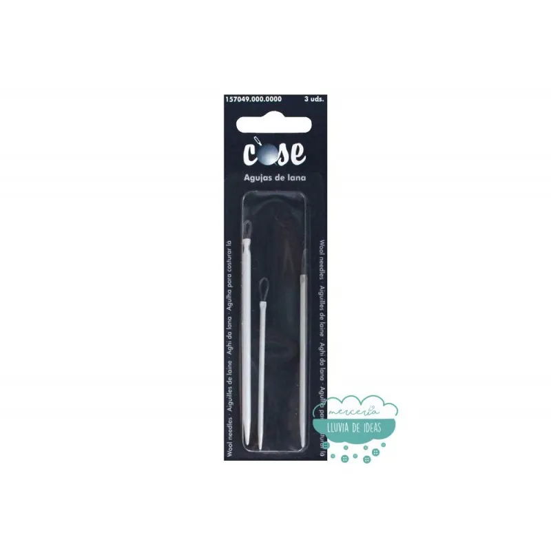 Agujas para lana con ojo de nylon - Cose