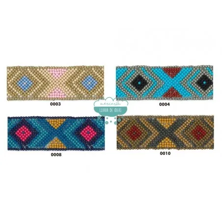 Tira de perlas étnica termoadhesiva - Serie Pearl