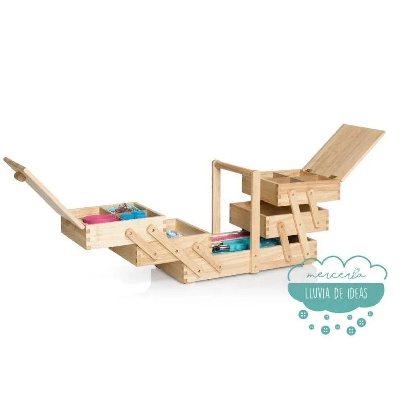 Costurero de madera rectangular extensible - Prym