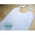 Babero de rizo blanco