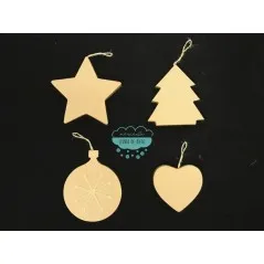 Figuras de cartón con motivos de Navidad