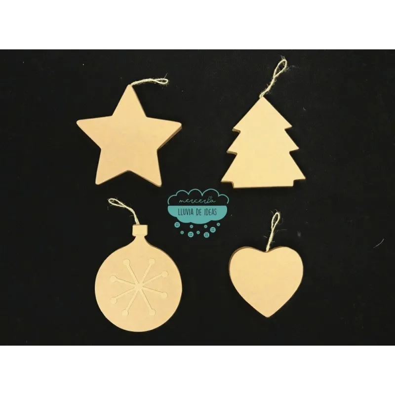 Figuras de cartón con motivos de Navidad