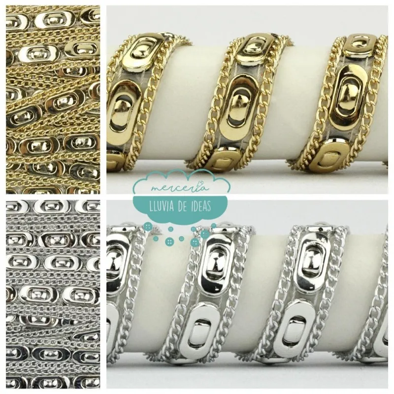 Tira metálica termoadhesiva - Serie Jordan Mercería Lluvia de Ideas