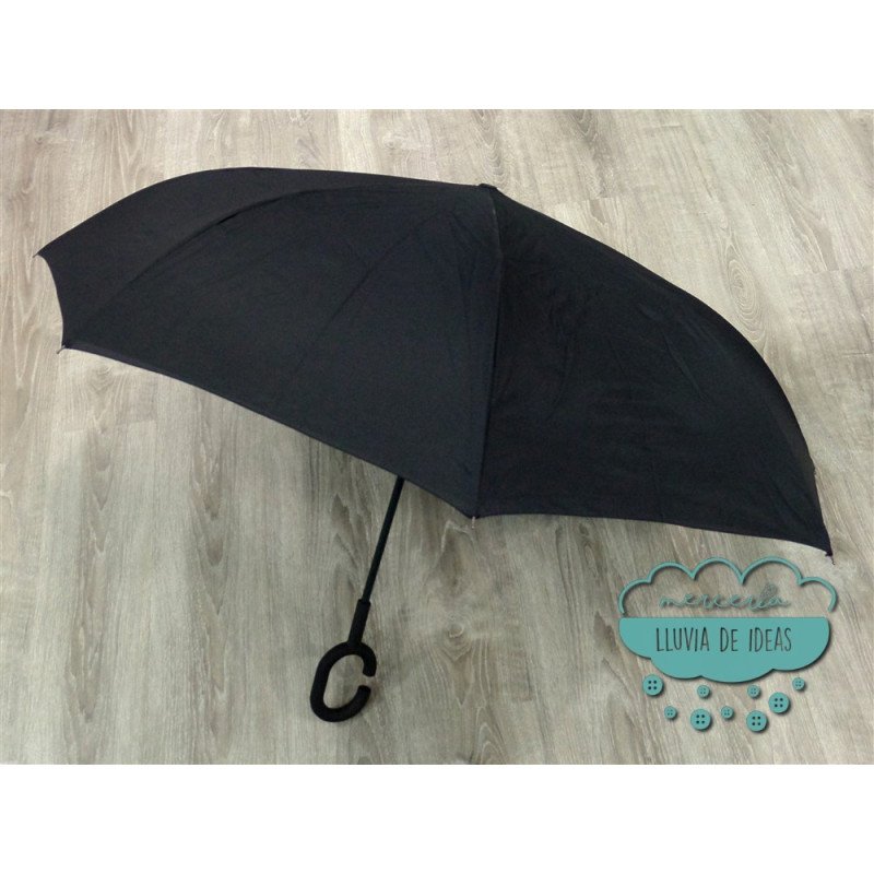 Paraguas invertido - Flores y  flamencos