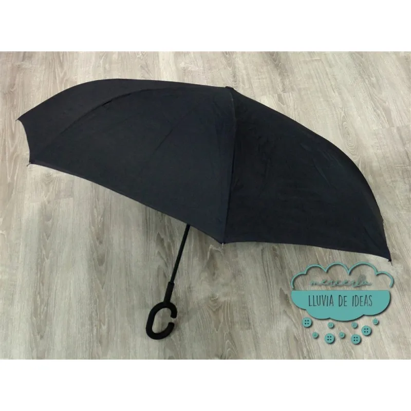 Paraguas invertido - Flores y  flamencos