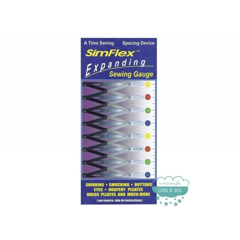Regulador de medidas para botones - Simflex Mercería Lluvia de Ideas
