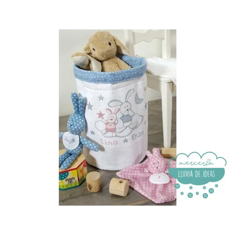 Kit punto de cruz DMC - Baby Conejitos Mercería Lluvia de Ideas