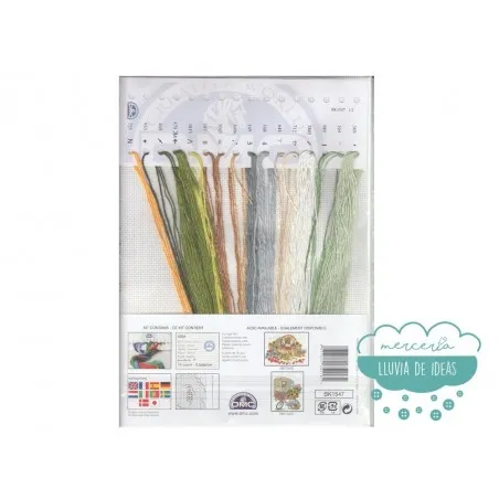 Kit punto de cruz DMC - Caravana Les Fleurs