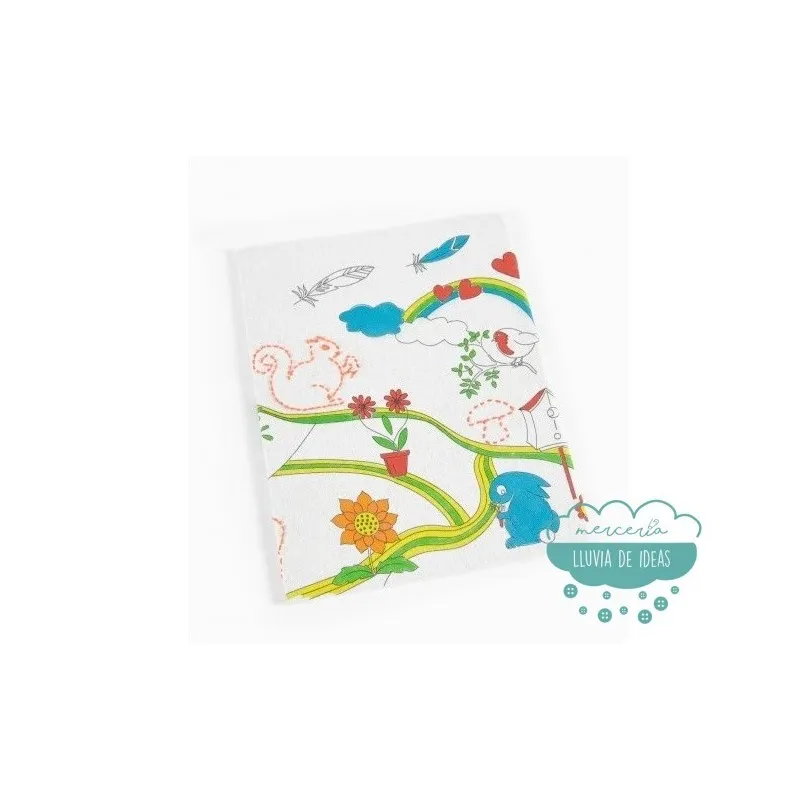 Kit colorea y borda DMC - En el campo Mercería Lluvia de Ideas