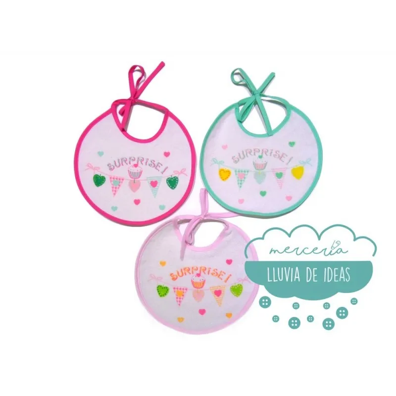 Babero rizo impermeable pack 3 unidades - Modelo Surprise