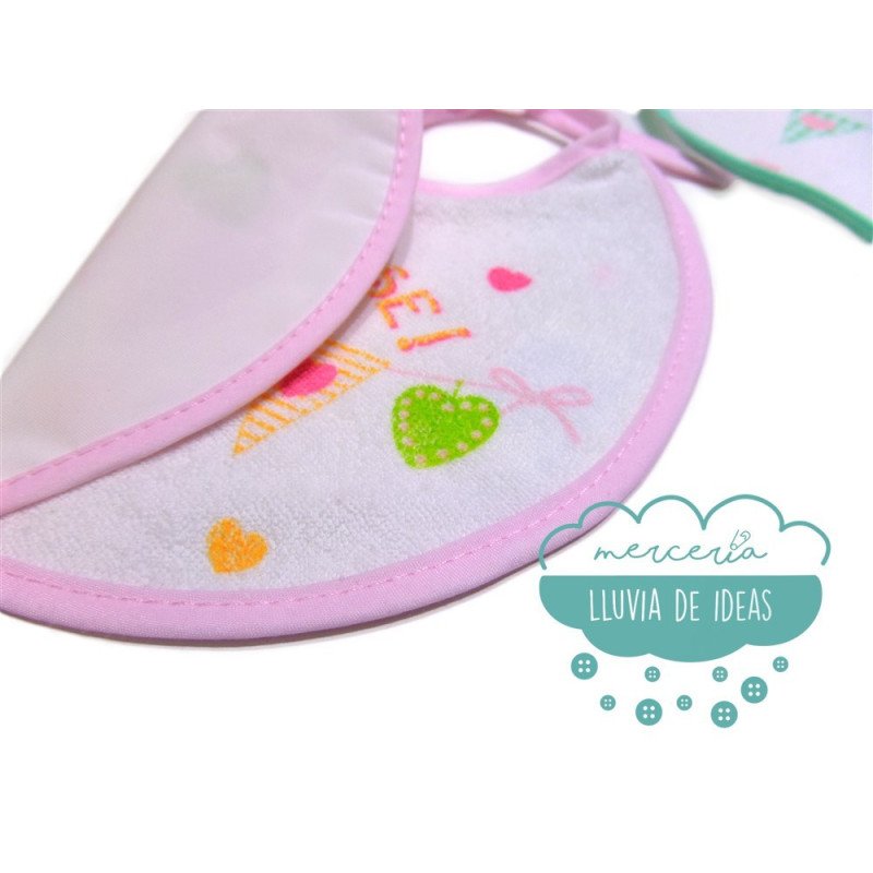 Babero rizo impermeable pack 3 unidades - Modelo Surprise