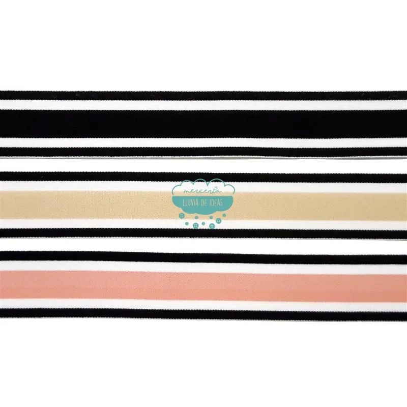 Goma Elástica De Rayas 40 Mm. - Serie Sport