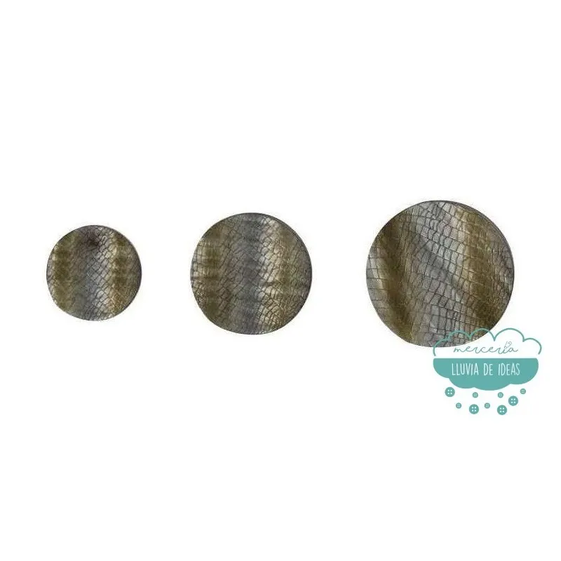 Botón con relieve - Piel de serpiente Mercería Lluvia de Ideas