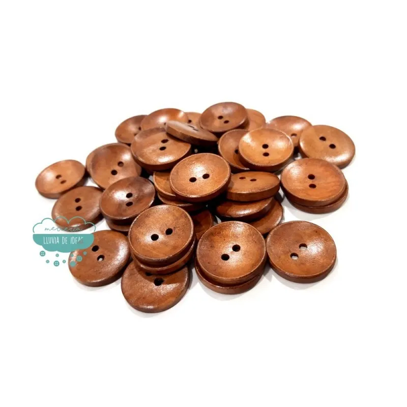 Botón de madera cóncavo - Varios tamaños