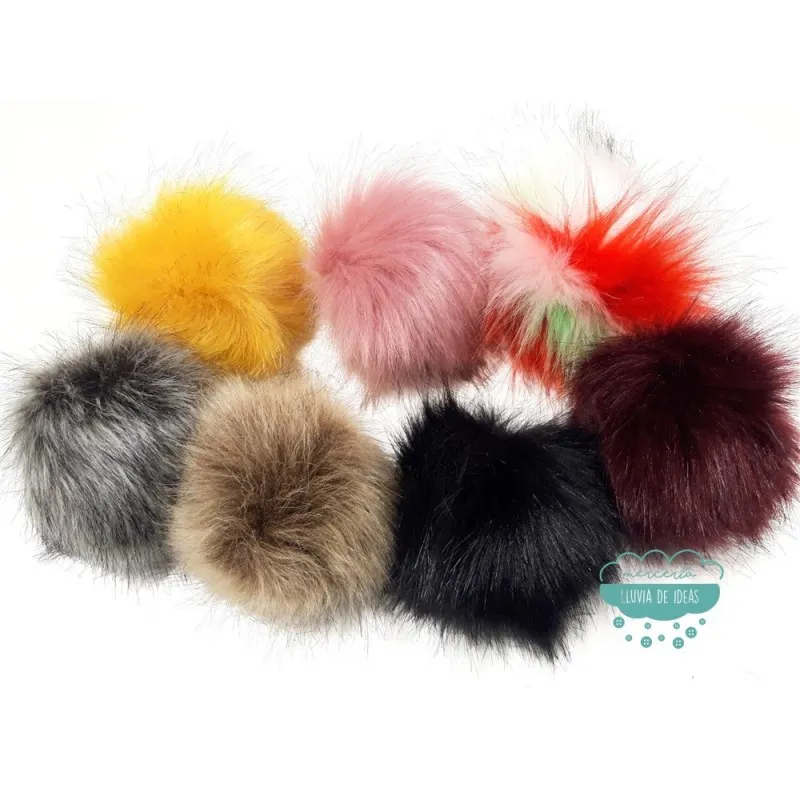 Pompones de pelo ecológico - Ø 12 cm.
